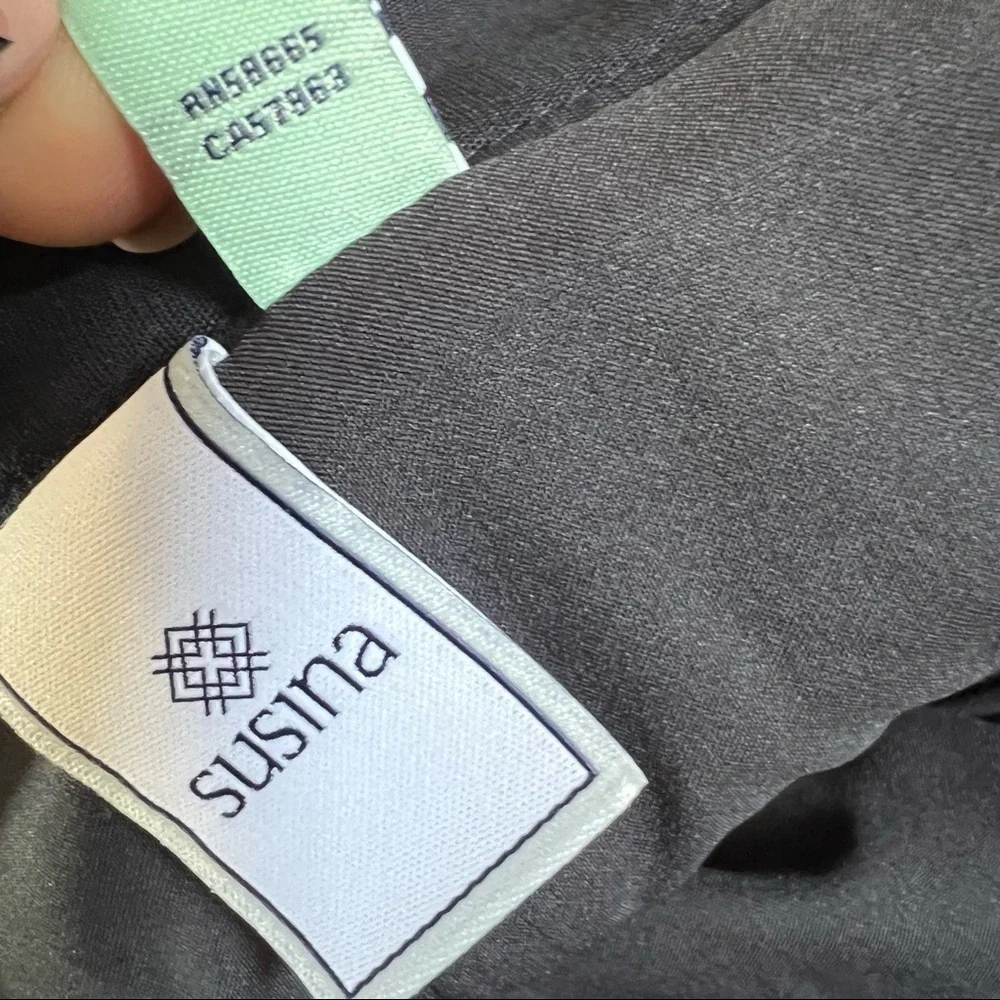 SUSINA WOMEN’S PENCIL SKIRT NAVY BLUE SIZE ZIPPER SLIT‎ BACK SIZE 2